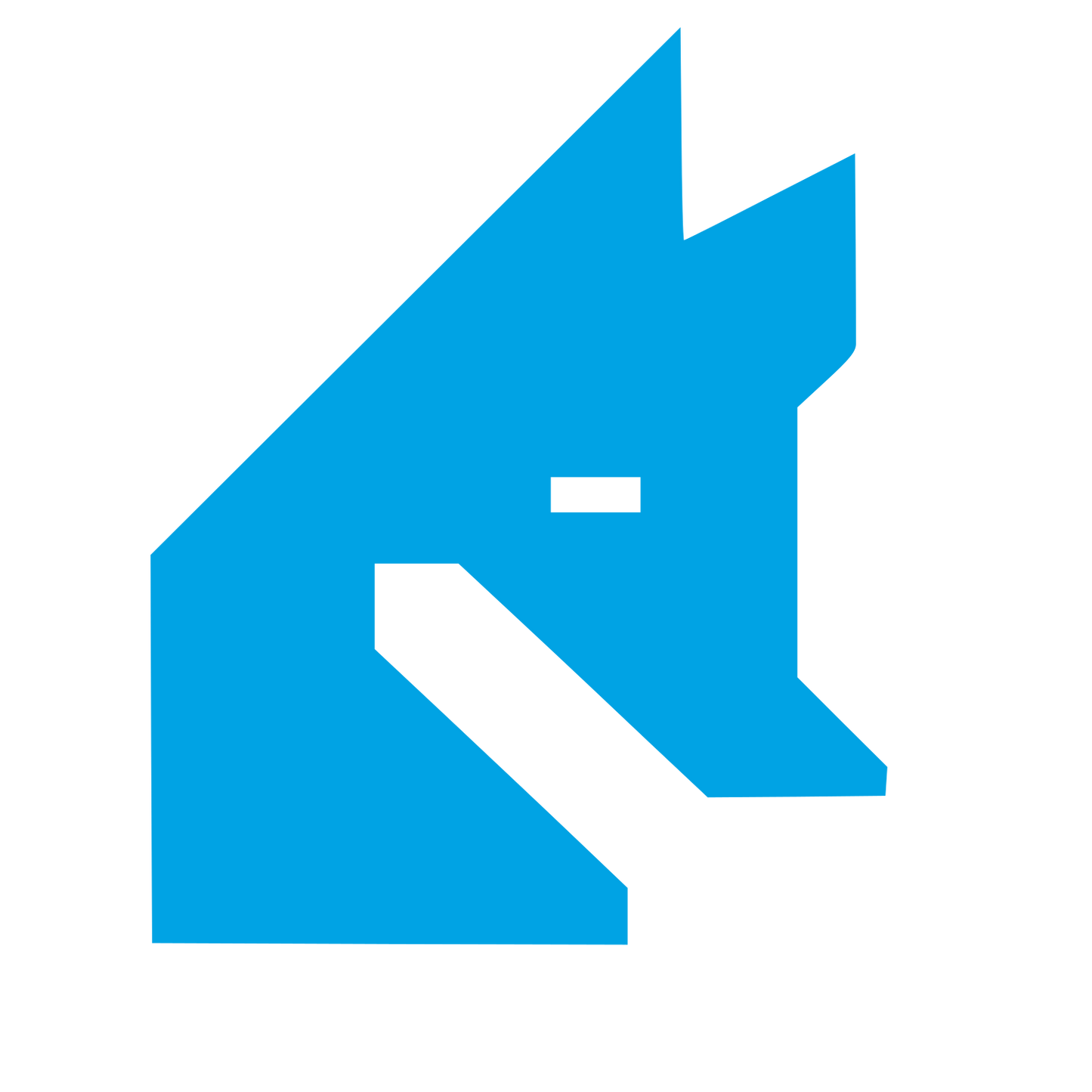 Brutalist Fox Head Logo #00a3e4