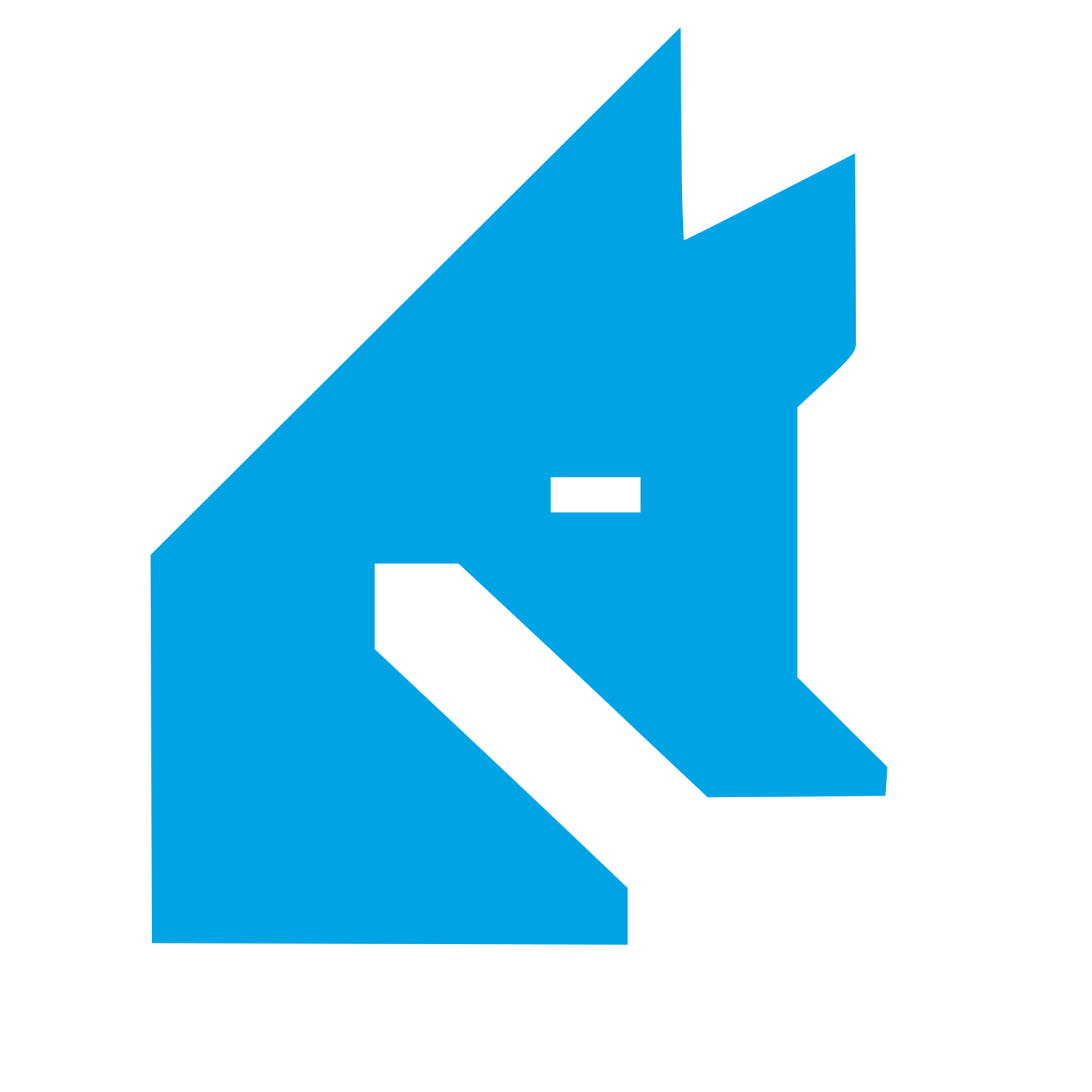 Brutalist Fox Head Logo #00a3e4
