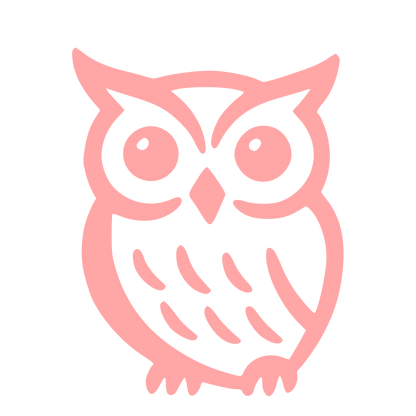 Hand-Drawn Owl Logo #ffa6a6