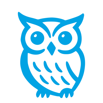 Hand-Drawn Owl Logo #00a3e4