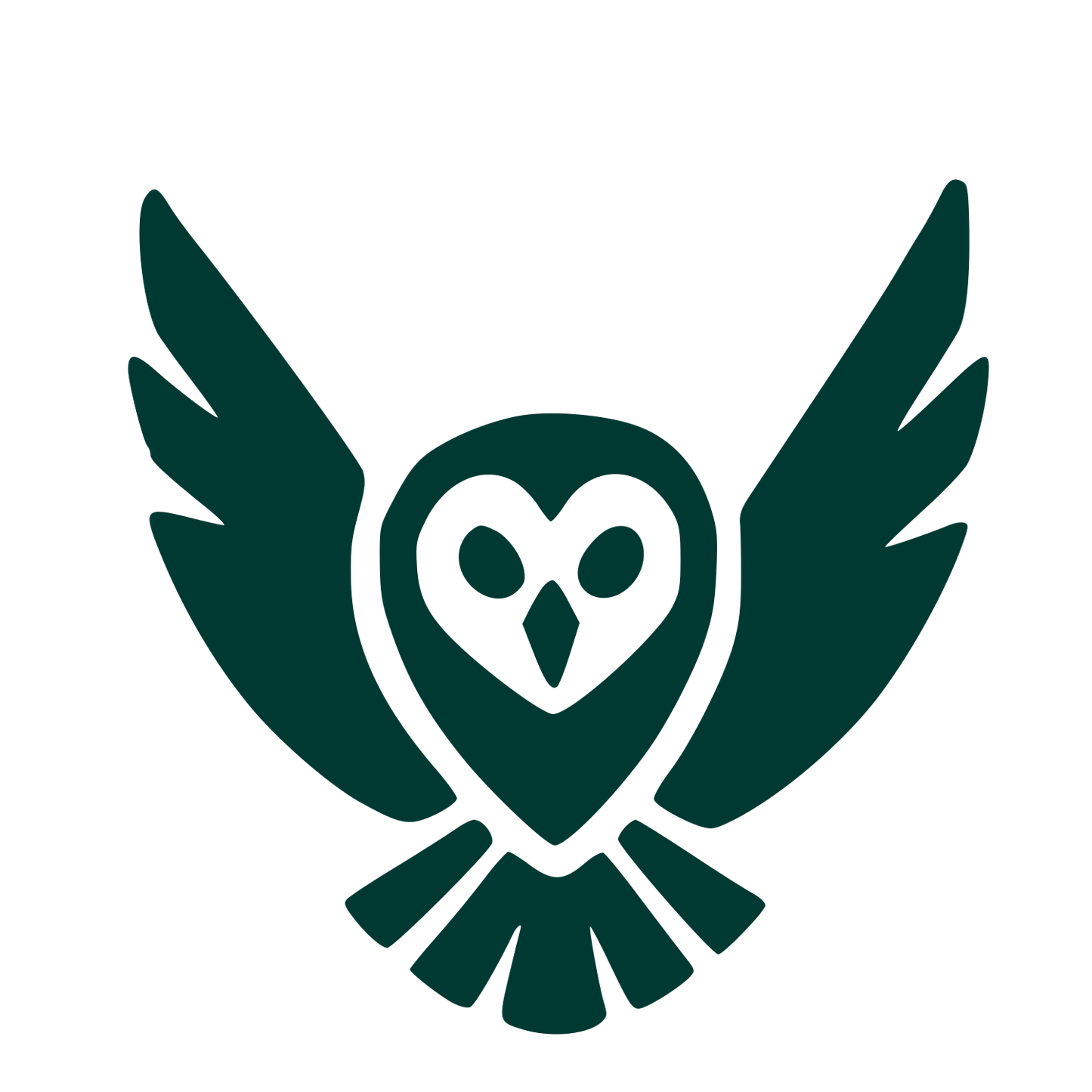 Barn Owl in Flight Logo #003932