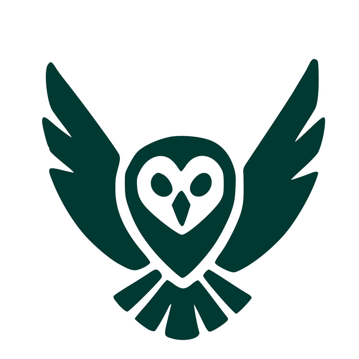 Barn Owl in Flight Logo #003932