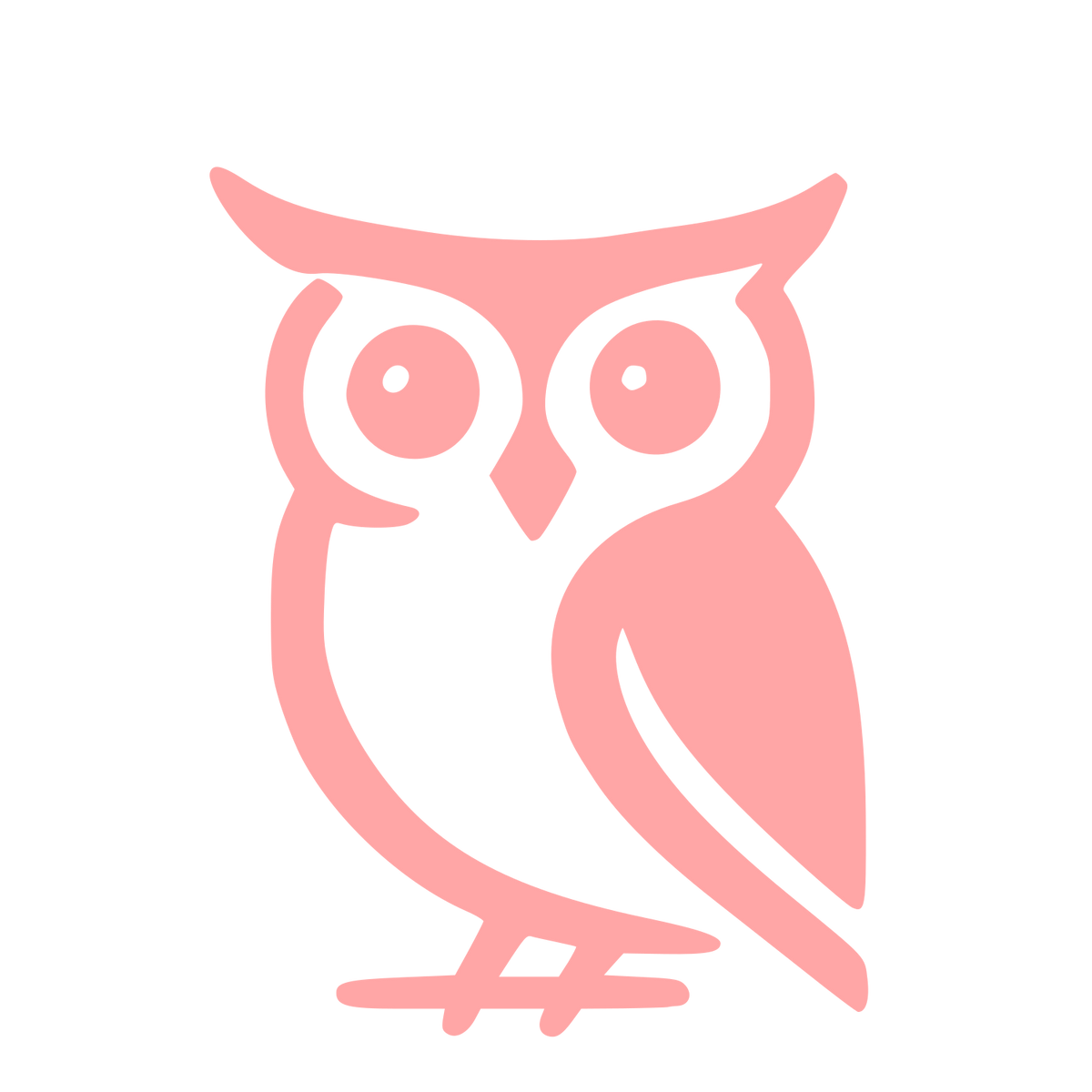 Bold Owl Logo #ffa6a6