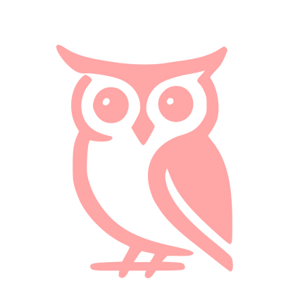 Bold Owl Logo #ffa6a6