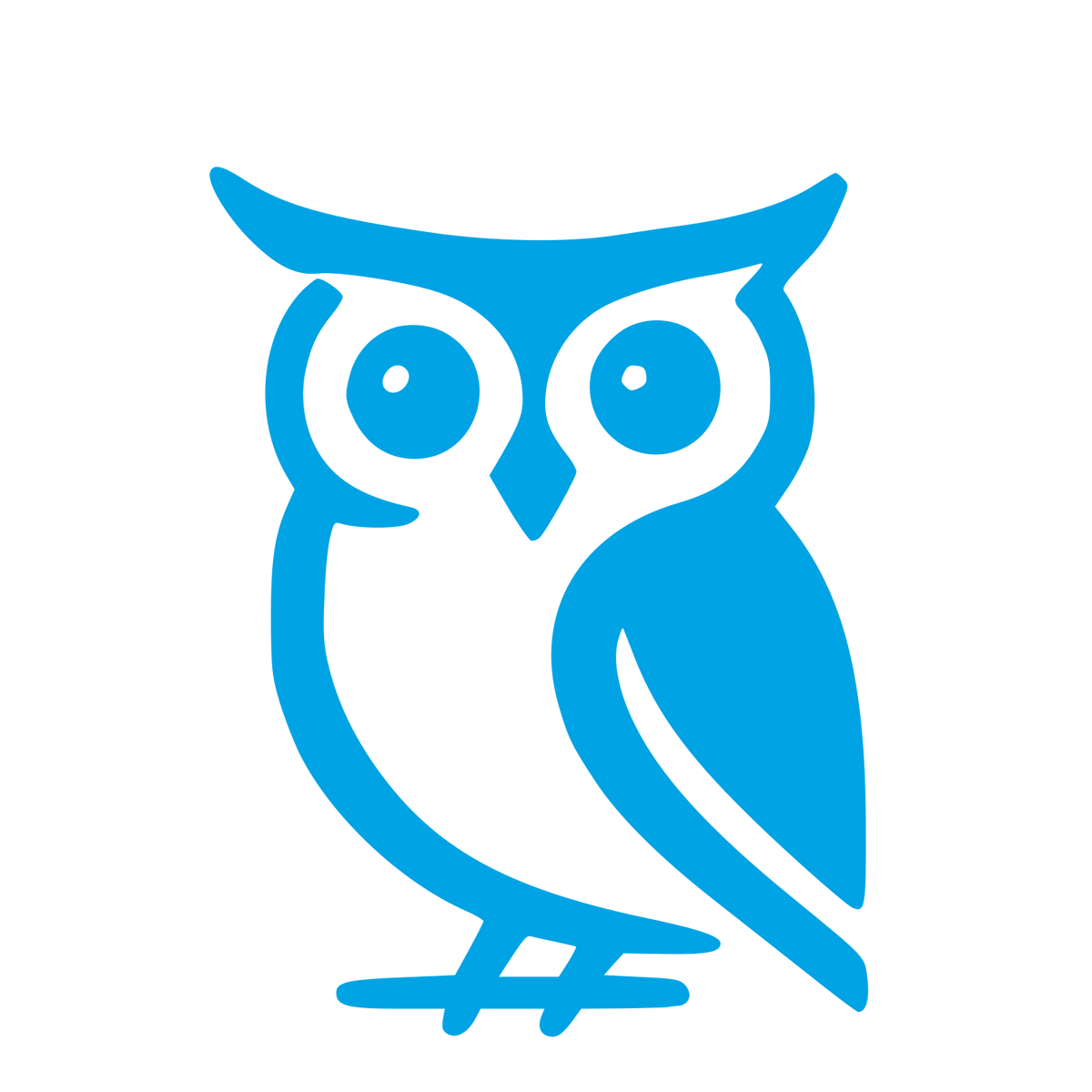 Bold Owl Logo #00a3e4