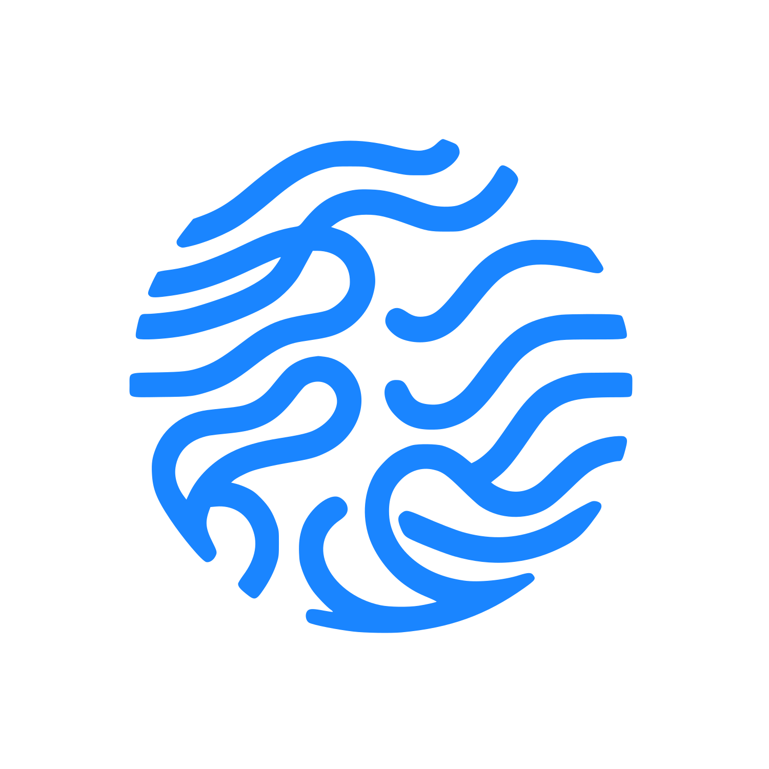 Wave Electrician Logo #1A85FF
