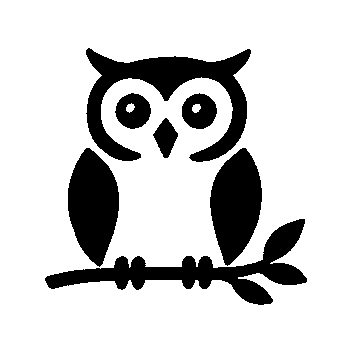 Owl on Branch Logo