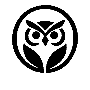 Owl Circle Emblem Logo