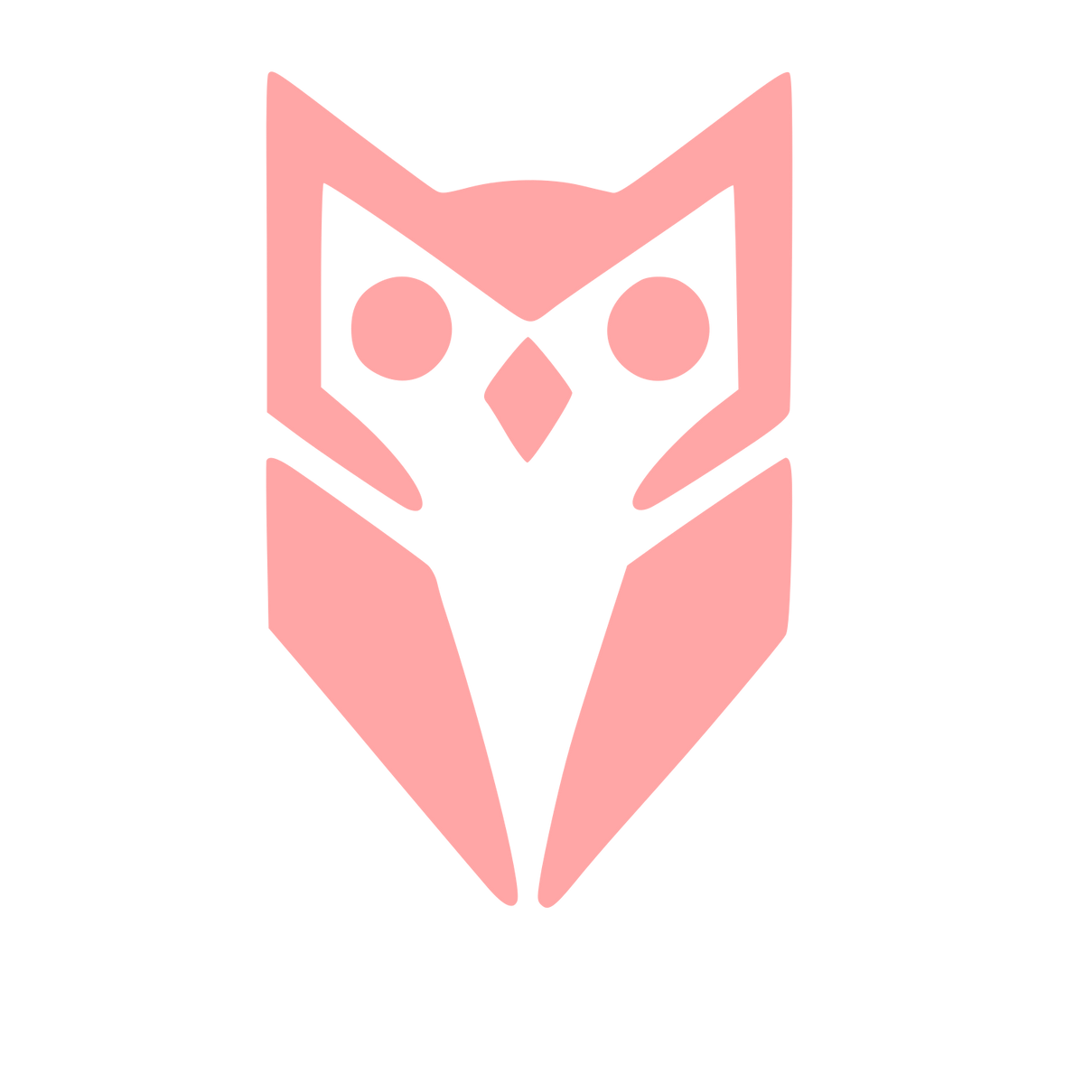 Bold Geometric Owl Logo #ffa6a6