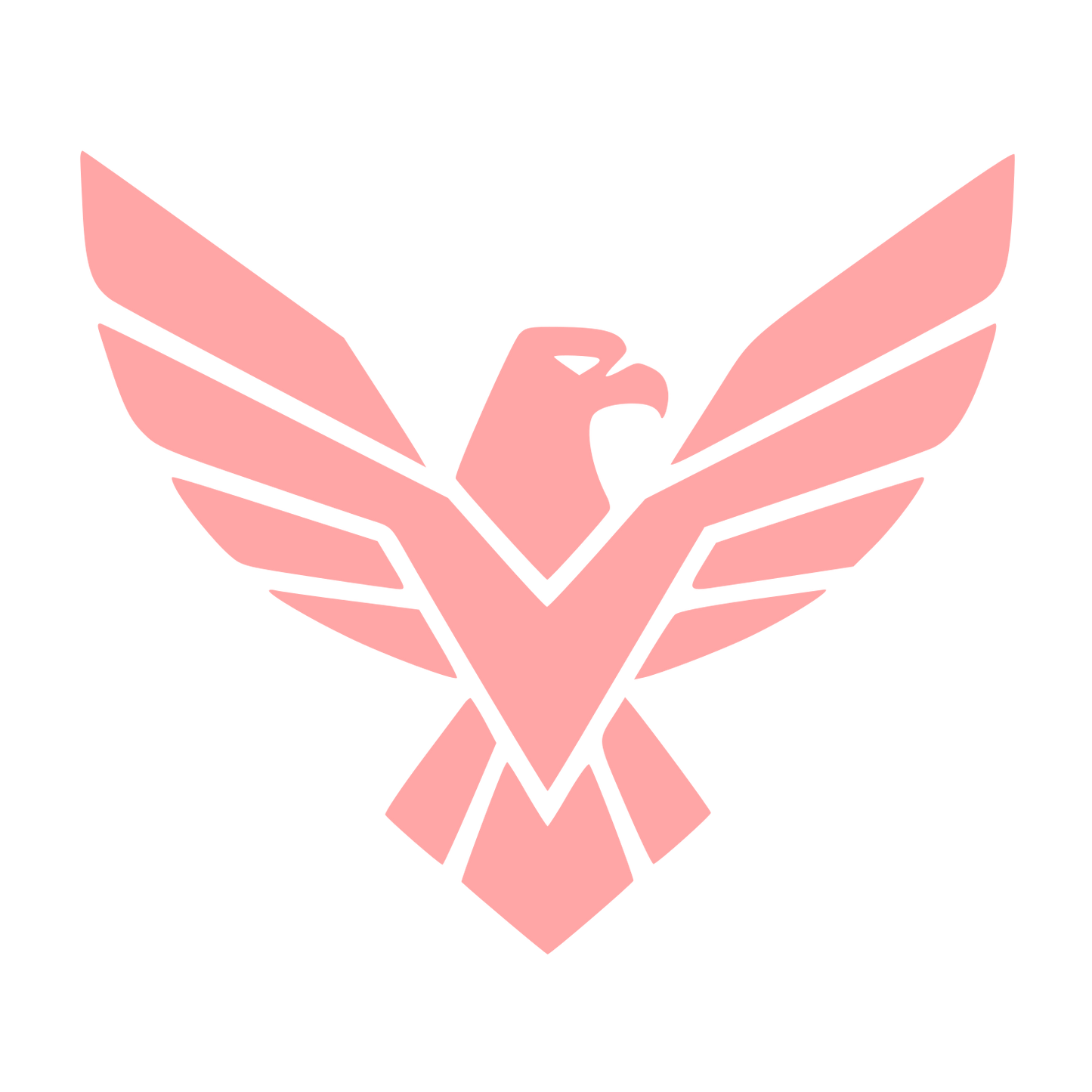 Layered Eagle Wings Logo #ffa6a6