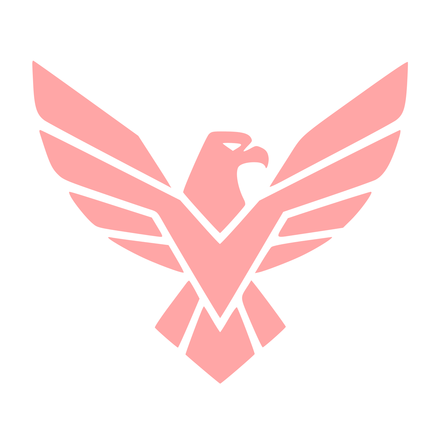 Layered Eagle Wings Logo #ffa6a6
