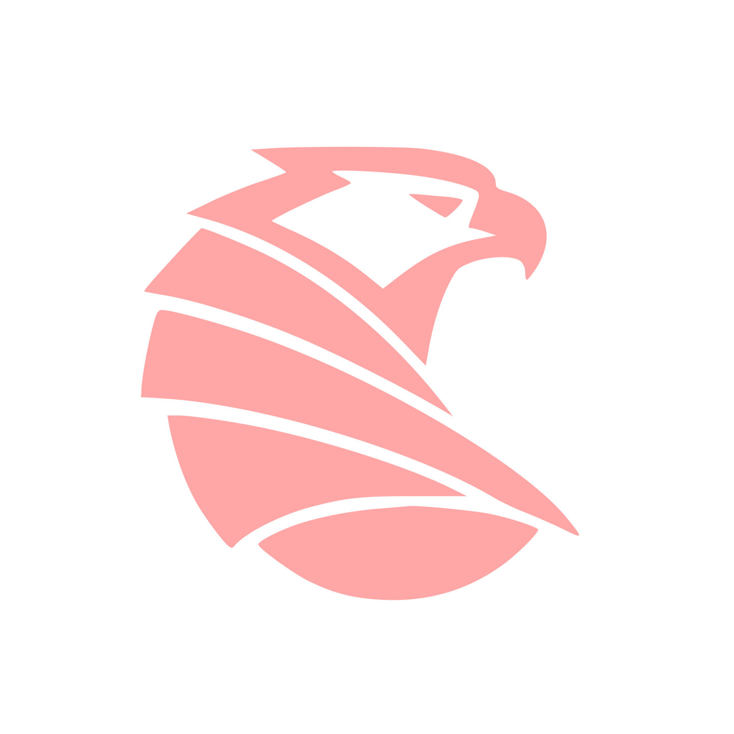 Layered Eagle Head Logo #ffa6a6