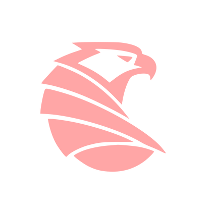 Layered Eagle Head Logo #ffa6a6