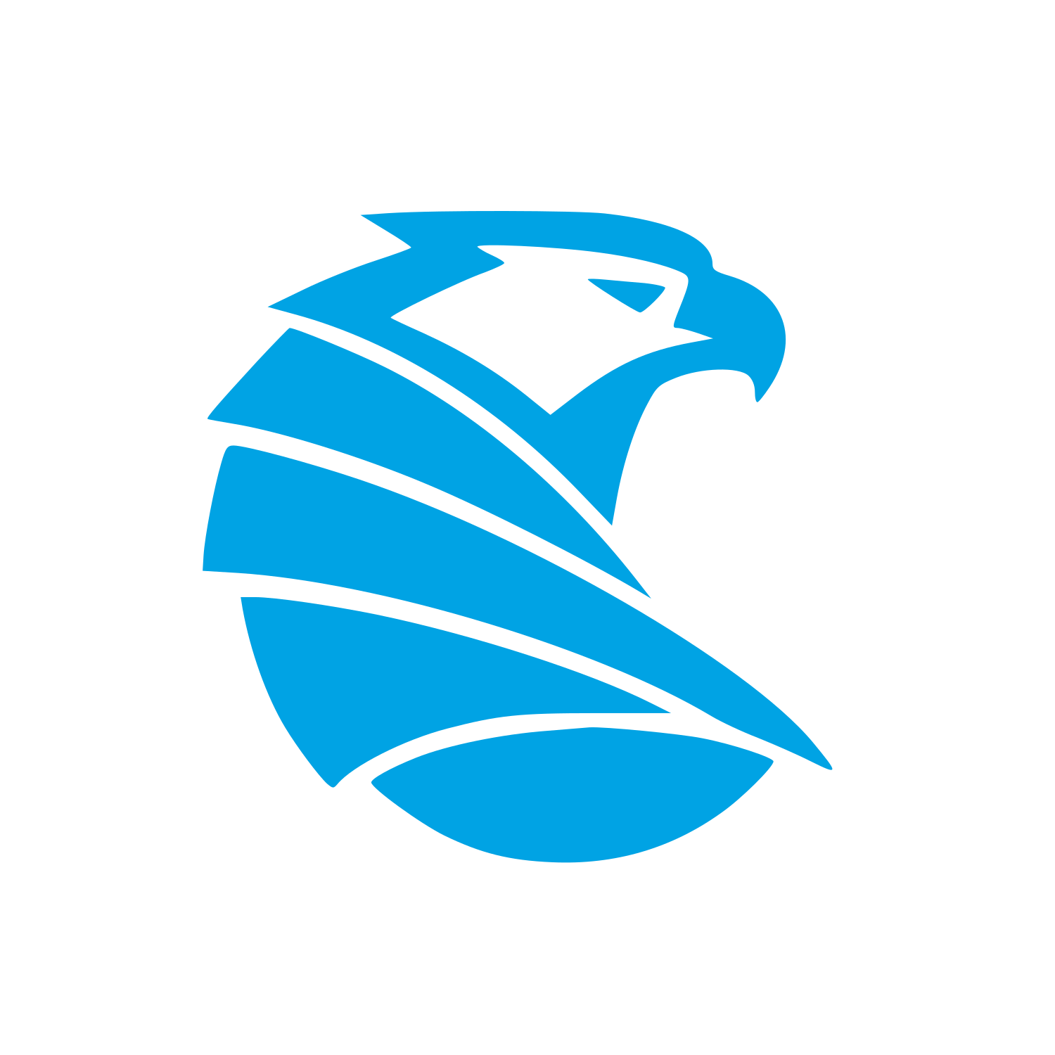 Layered Eagle Head Logo #00a3e4