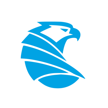 Layered Eagle Head Logo #00a3e4