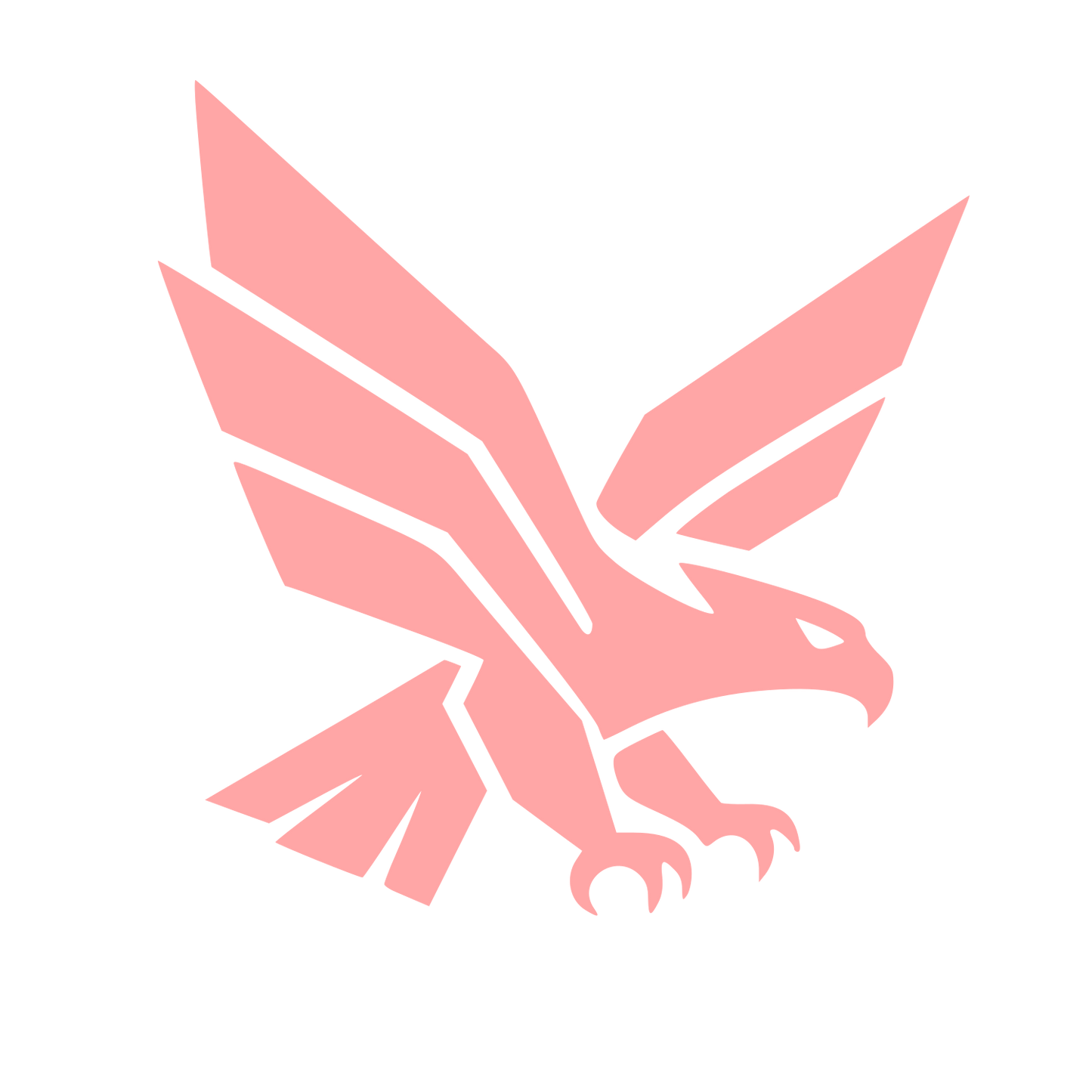 Layered Eagle Wings Logo #ffa6a6