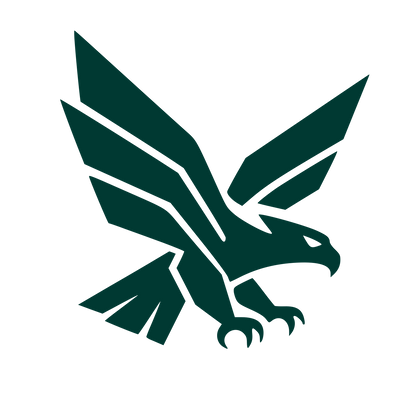 Layered Eagle Wings Logo #003932