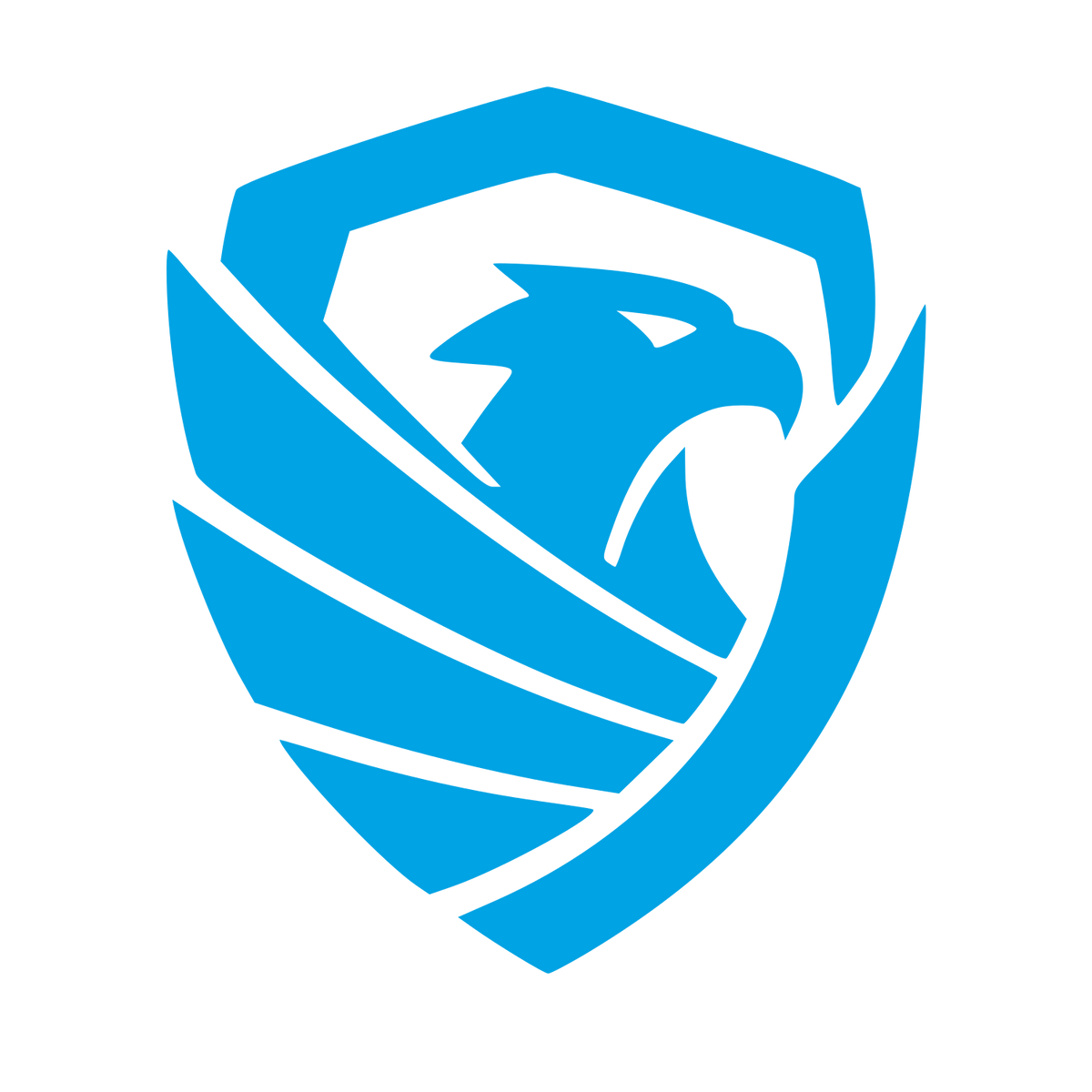 Eagle Shield Security Logo #00a3e4