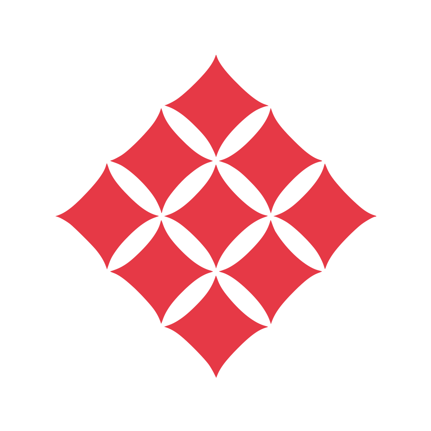 Floral Diamond Pattern Logo #E63946