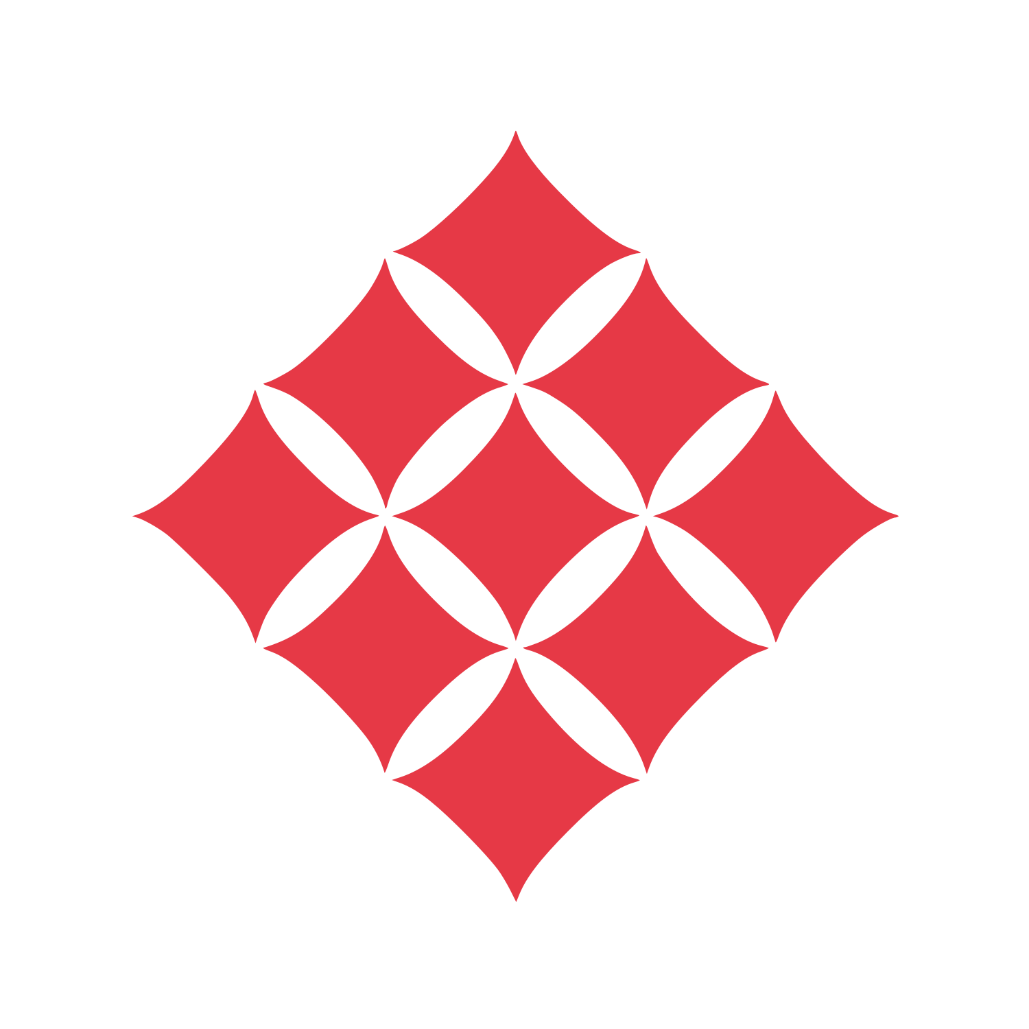 Floral Diamond Pattern Logo #E63946