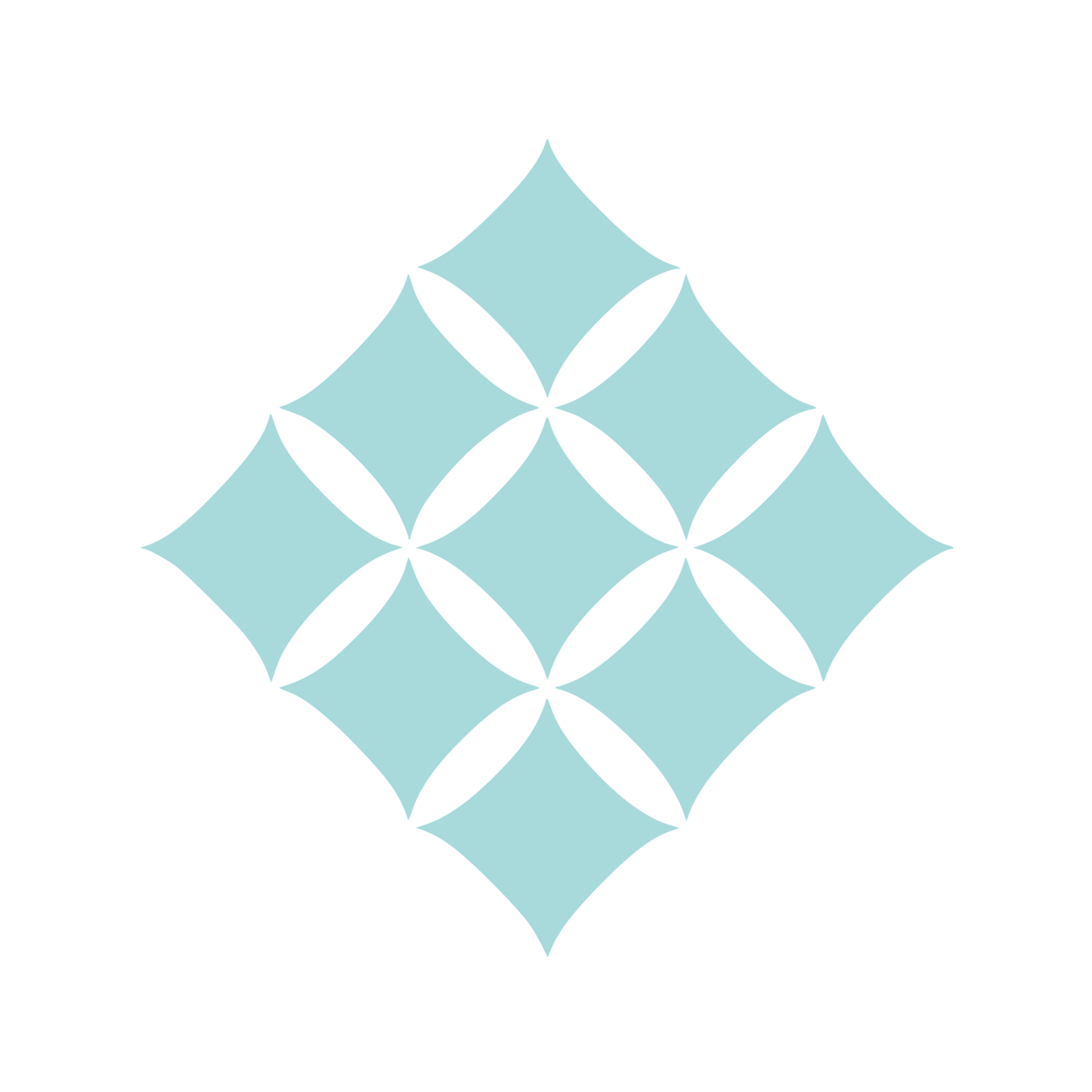 Floral Diamond Pattern Logo #A8DADC
