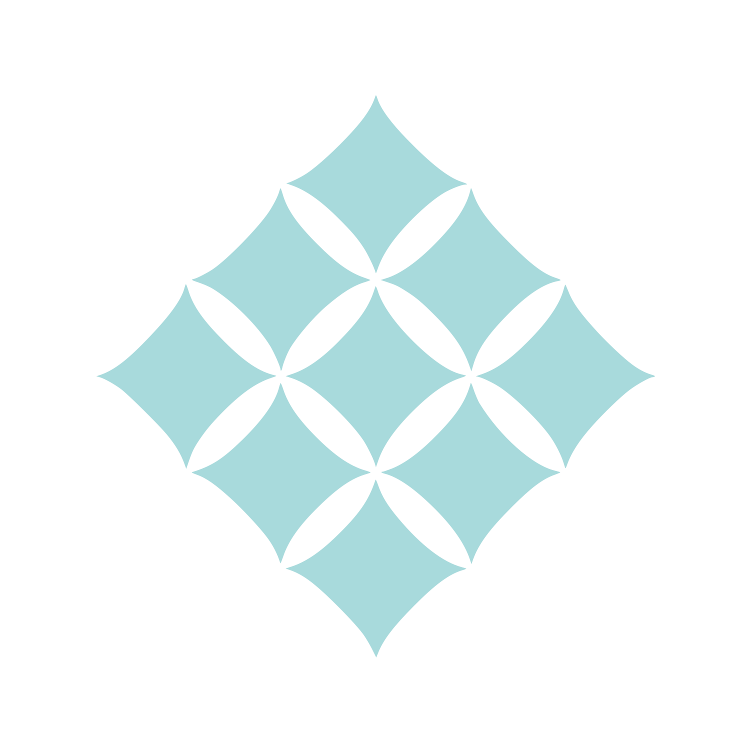 Floral Diamond Pattern Logo #A8DADC
