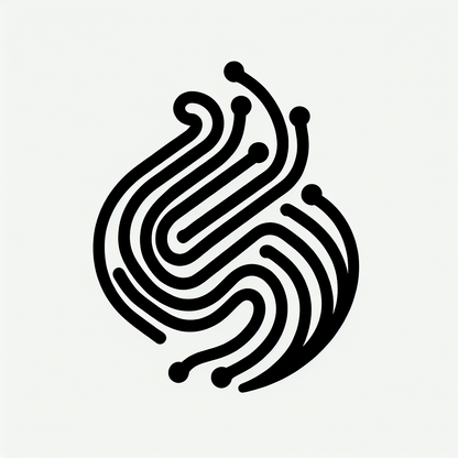 Interconnected Line Shapes Logo