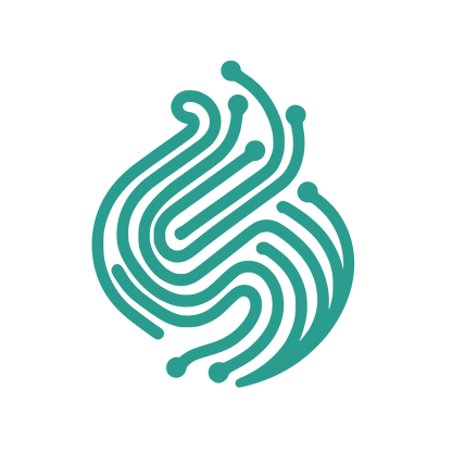 Interconnected Line Shapes Logo #2A9D8F