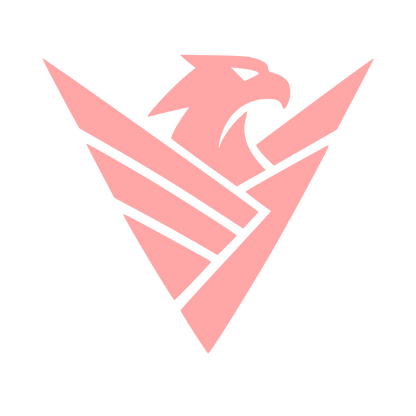 Eagle V-Shape Emblem Logo #ffa6a6