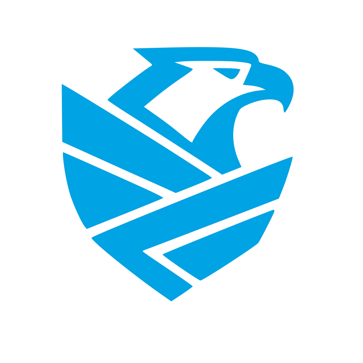 Eagle Shield Emblem Logo #00a3e4