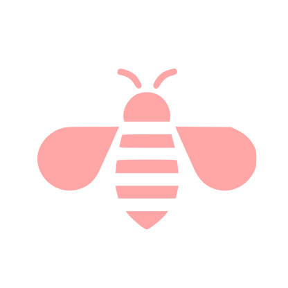 Minimalist Bee Logo #ffa6a6