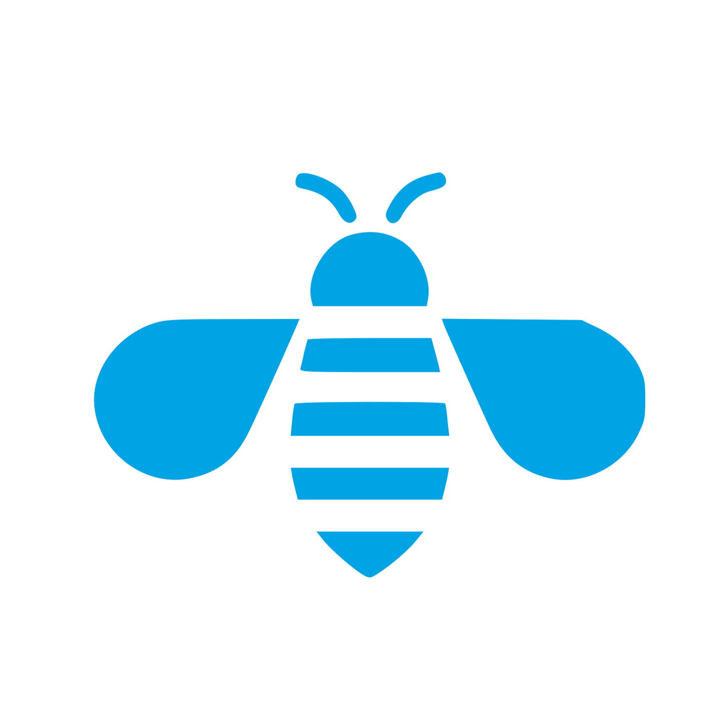 Minimalist Bee Logo #00a3e4