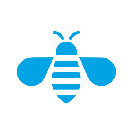 Minimalist Bee Logo #00a3e4