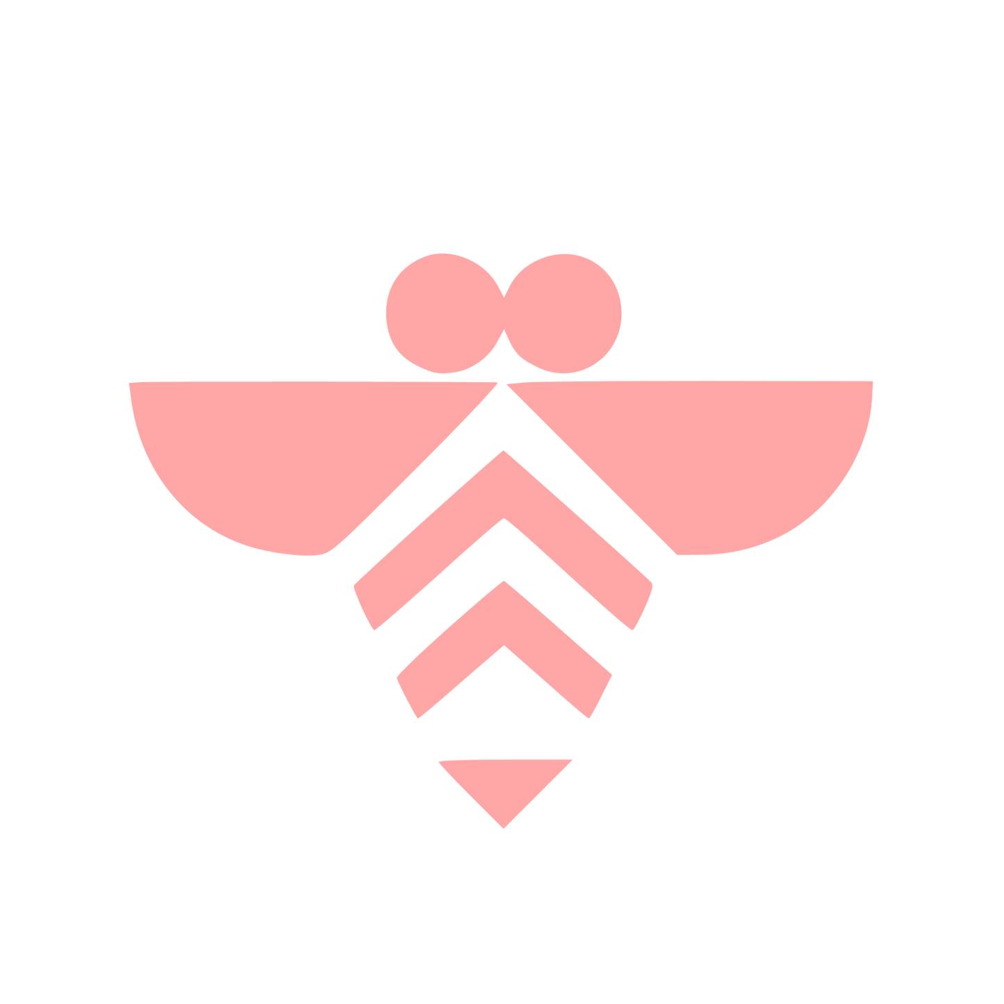 Modernist Minimal Bee Logo #ffa6a6