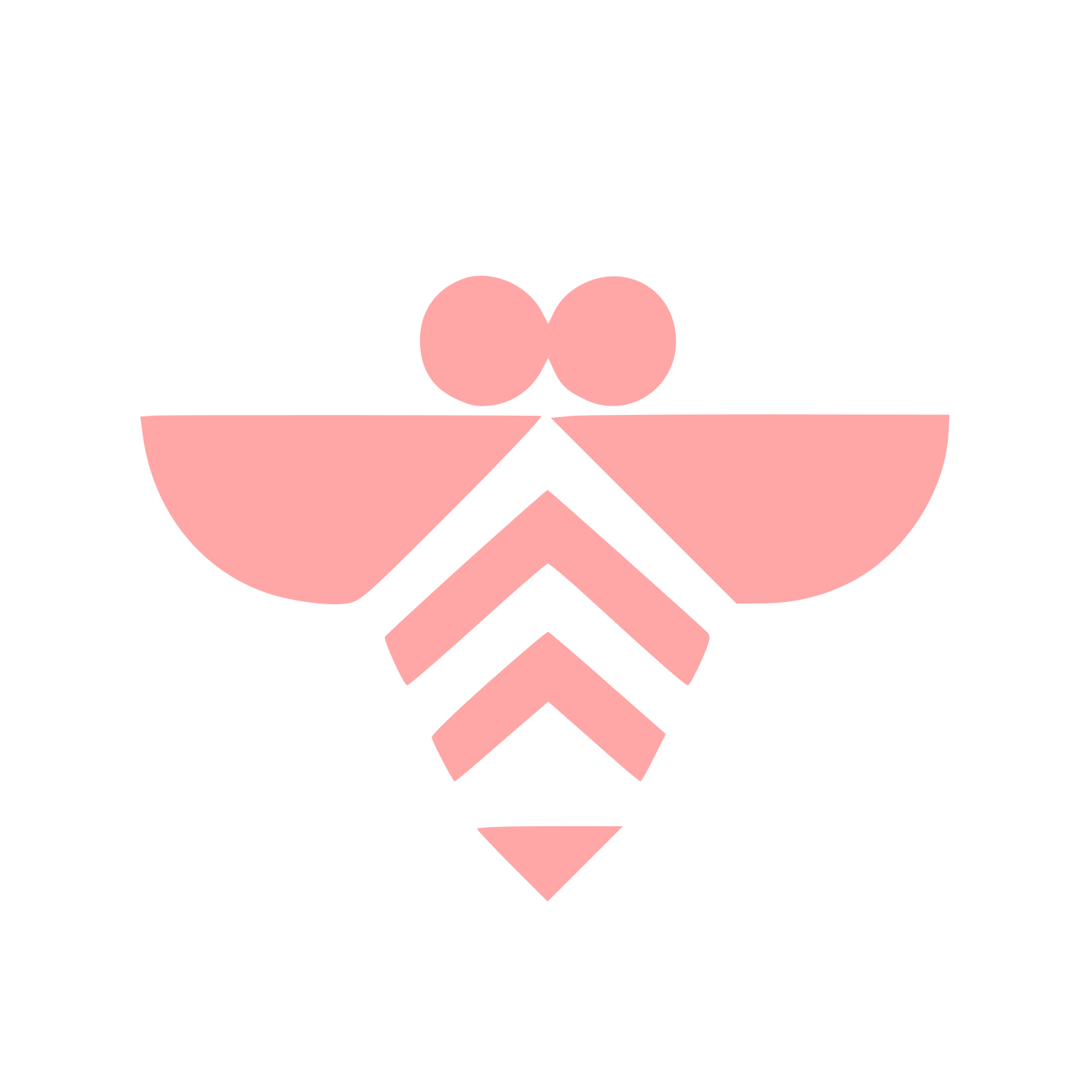 Modernist Minimal Bee Logo #ffa6a6