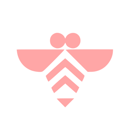 Modernist Minimal Bee Logo #ffa6a6