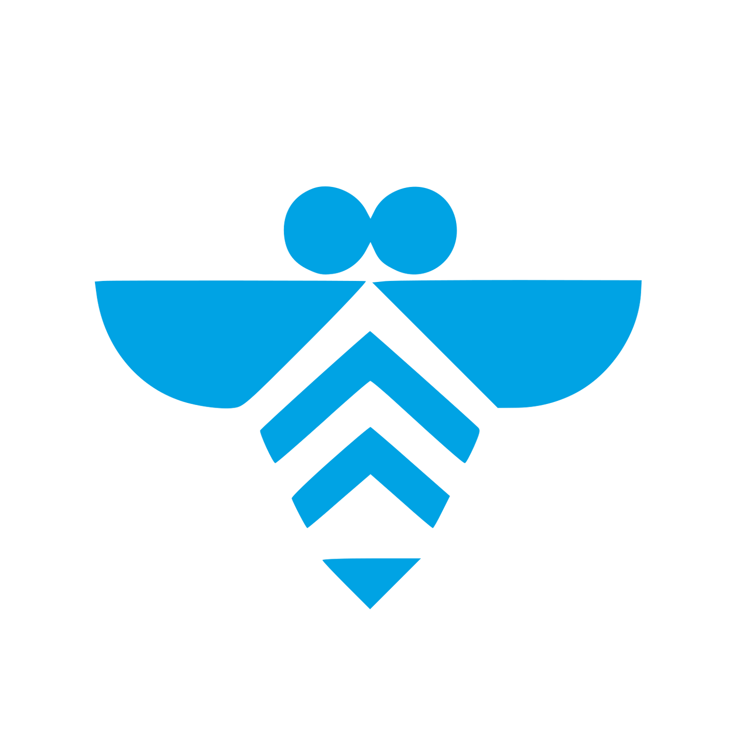 Modernist Minimal Bee Logo #00a3e4