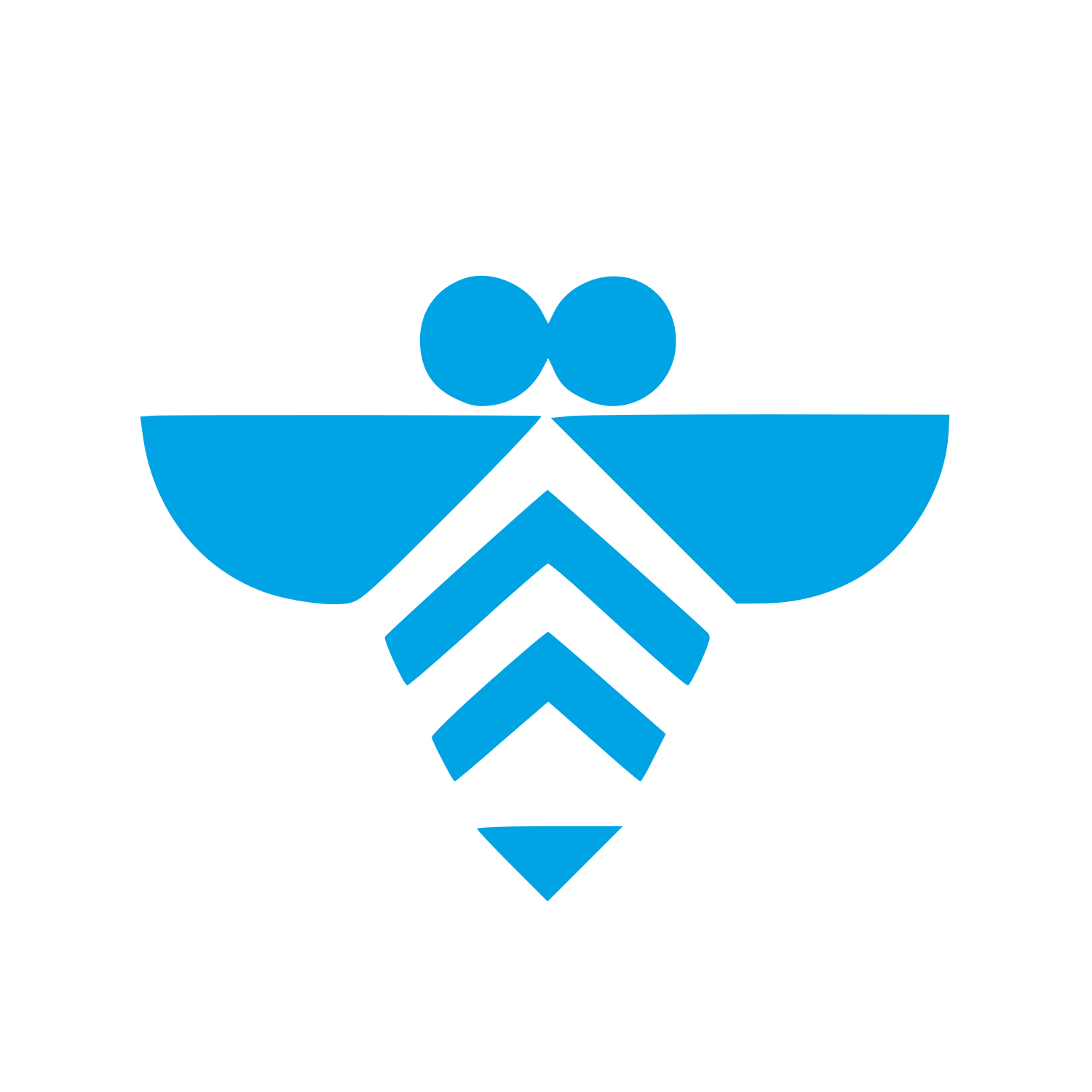 Modernist Minimal Bee Logo #00a3e4