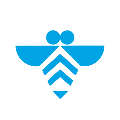 Modernist Minimal Bee Logo #00a3e4