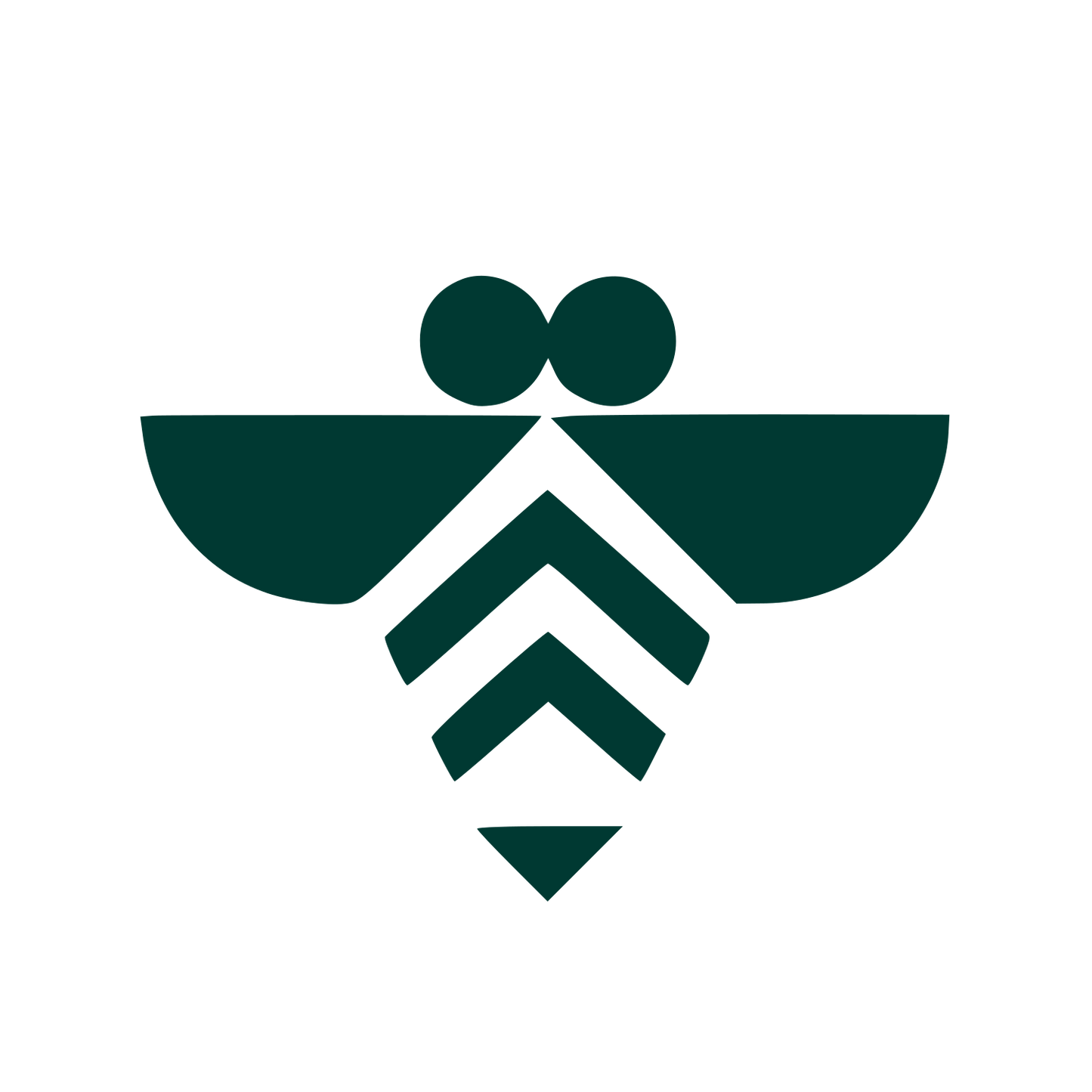 Modernist Minimal Bee Logo #003932