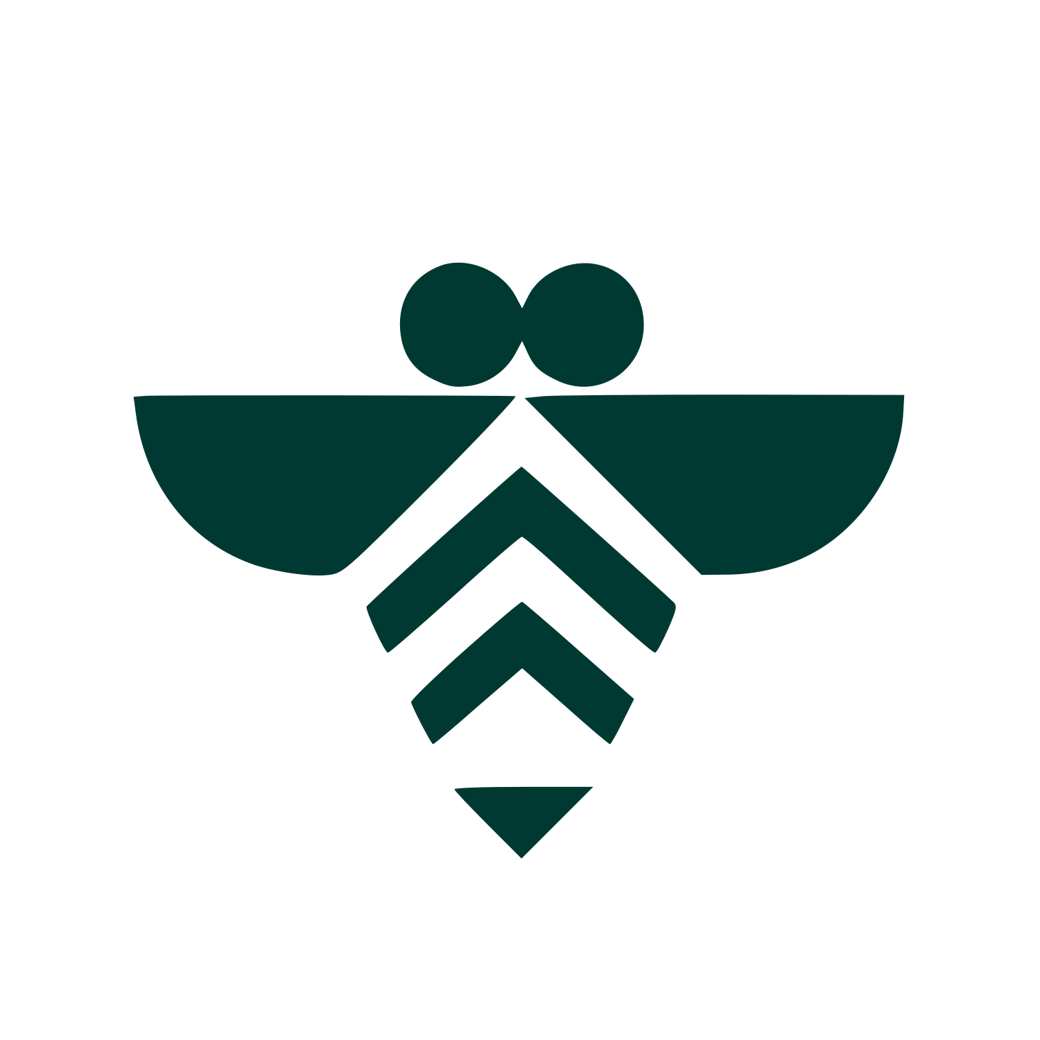 Modernist Minimal Bee Logo #003932