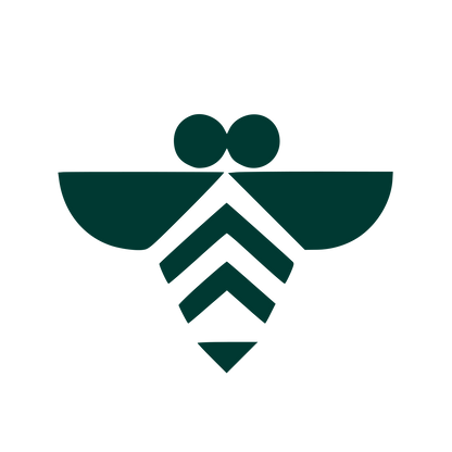 Modernist Minimal Bee Logo #003932
