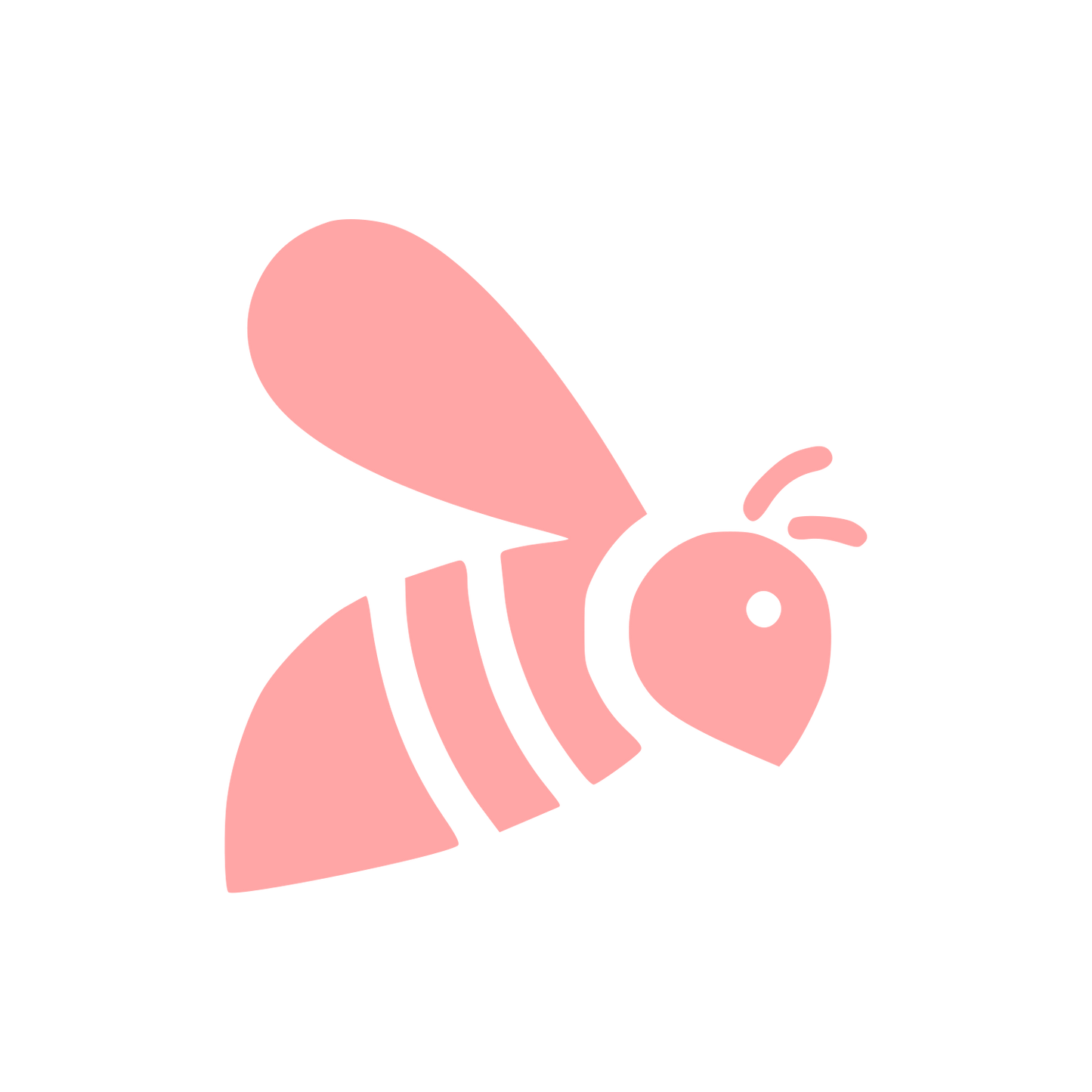 Bee Logo Modernist Minimal #ffa6a6