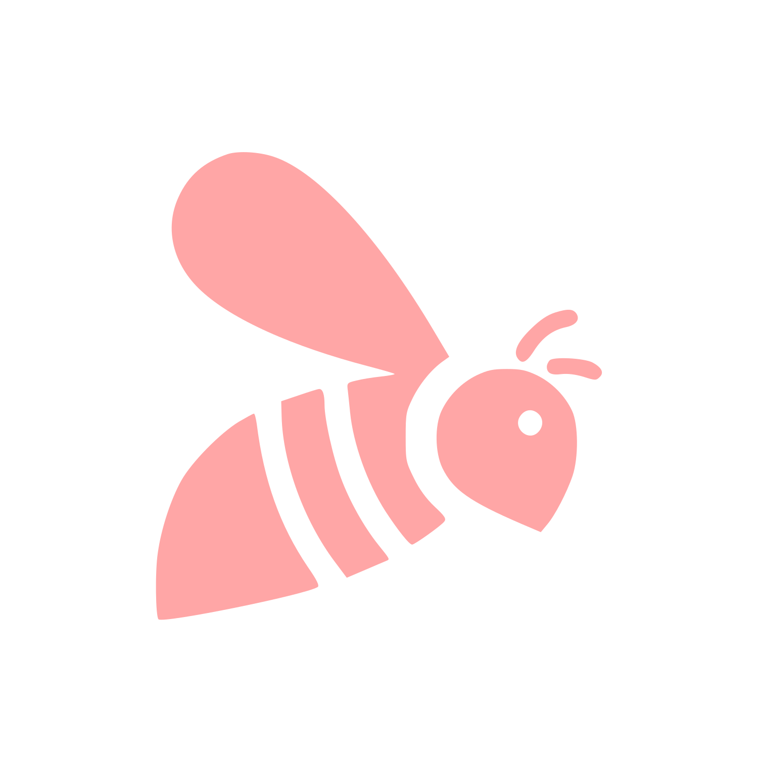 Bee Logo Modernist Minimal #ffa6a6