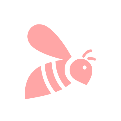 Bee Logo Modernist Minimal #ffa6a6