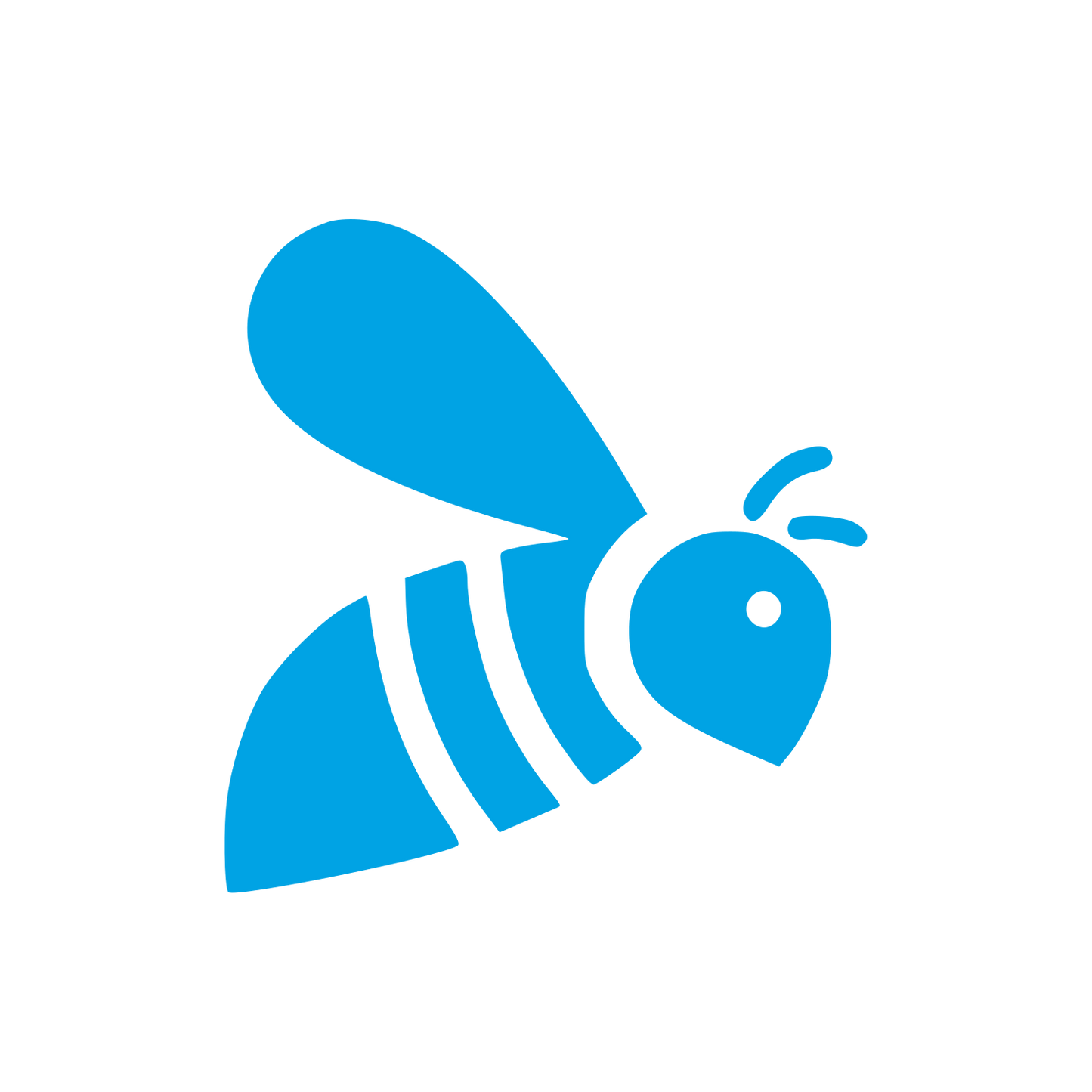 Bee Logo Modernist Minimal #00a3e4