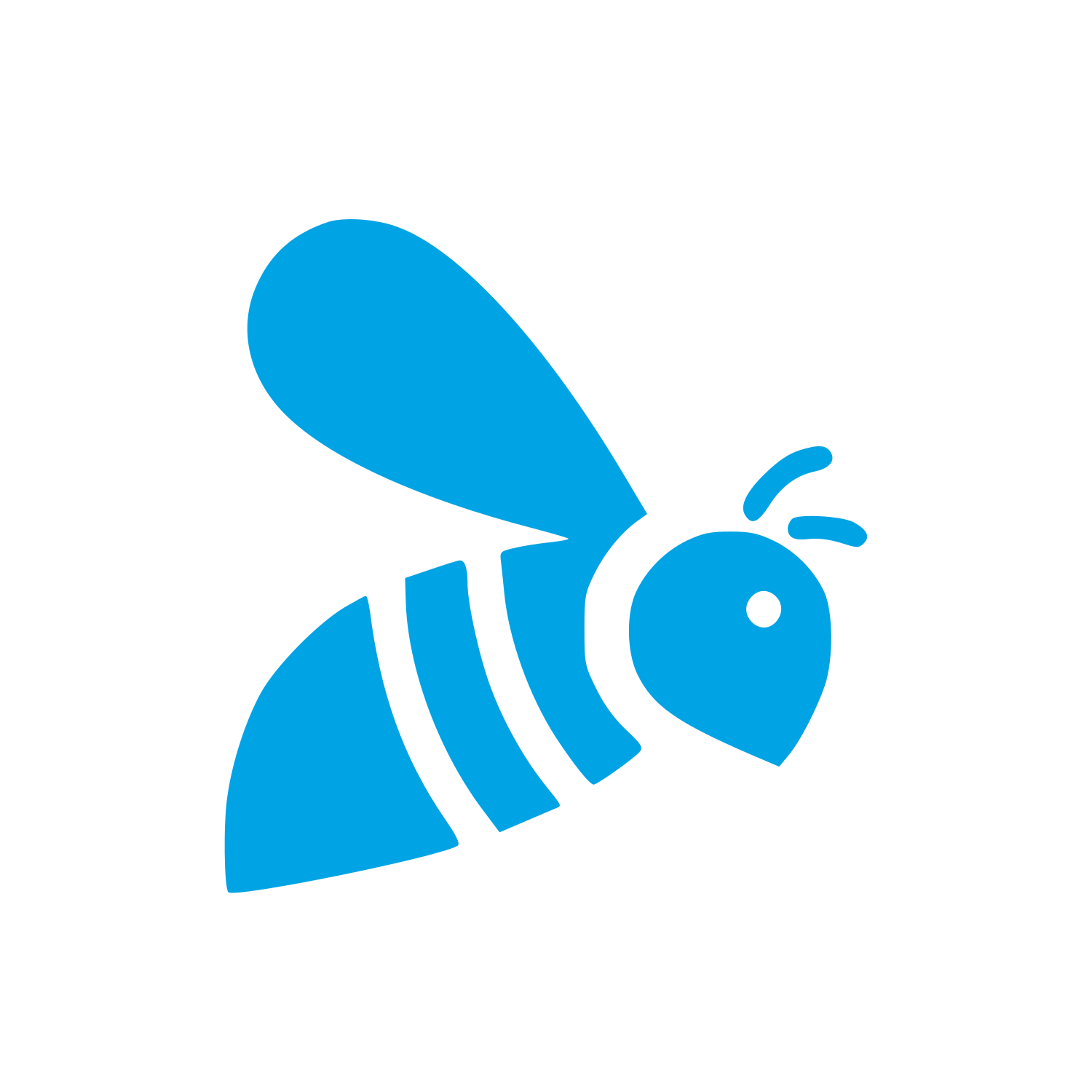 Bee Logo Modernist Minimal #00a3e4
