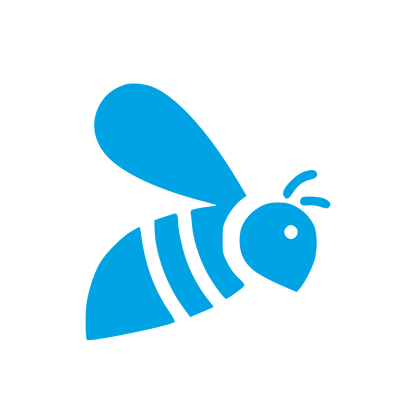 Bee Logo Modernist Minimal #00a3e4
