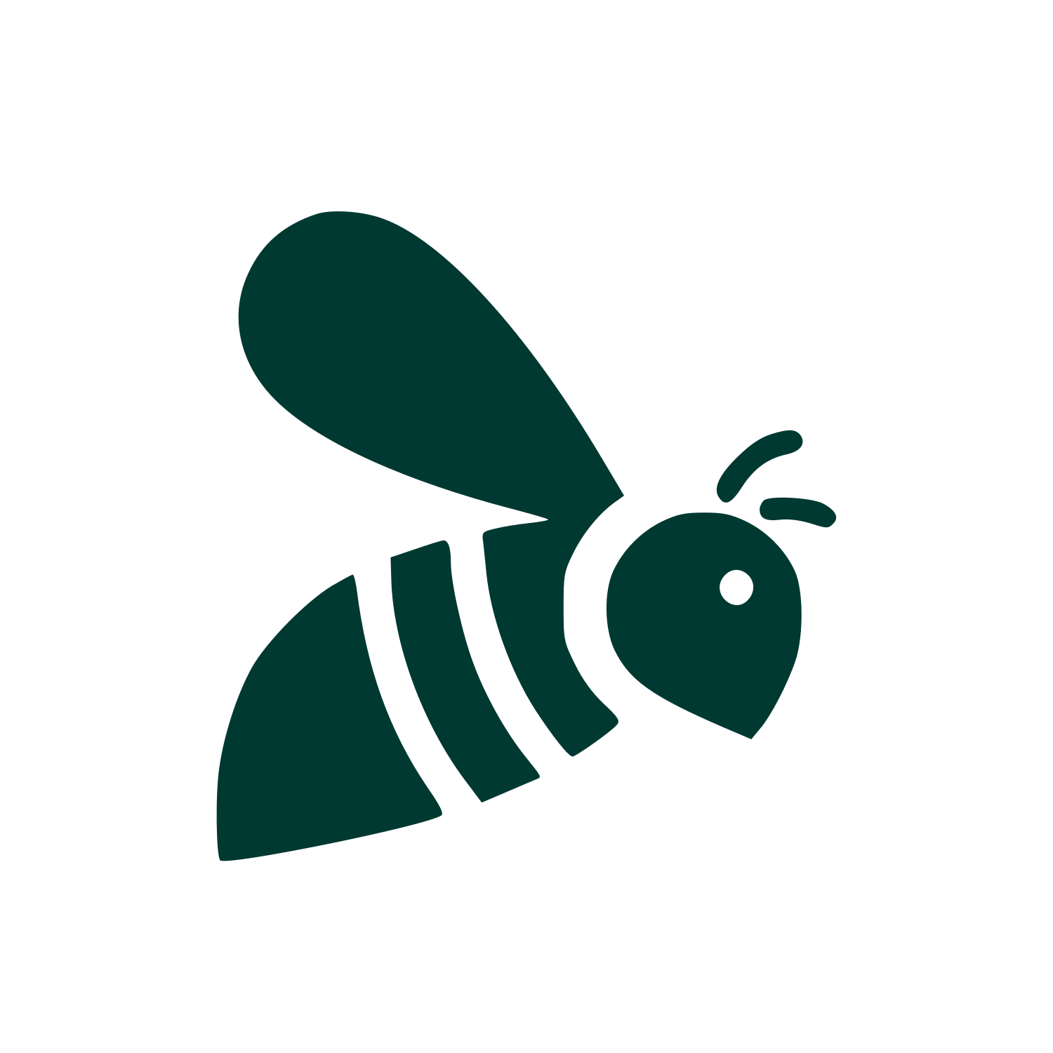 Bee Logo Modernist Minimal #003932