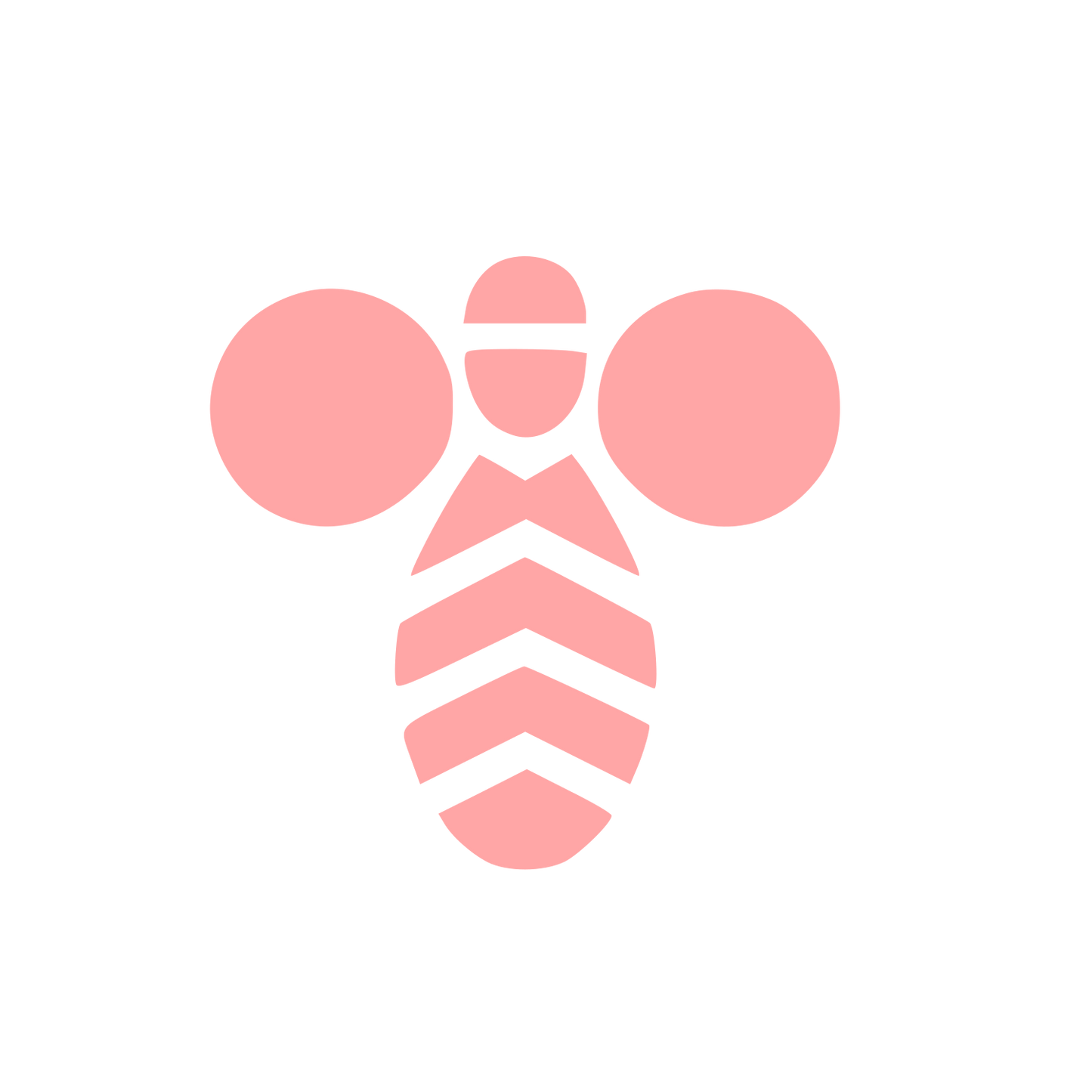 Modernist Minimal Bee Logo #ffa6a6